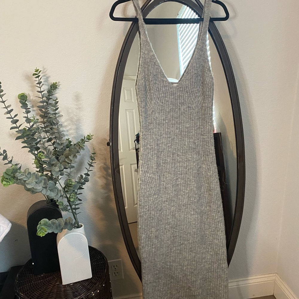 Grey Midi Dress